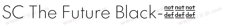 SC The Future Black字体转换